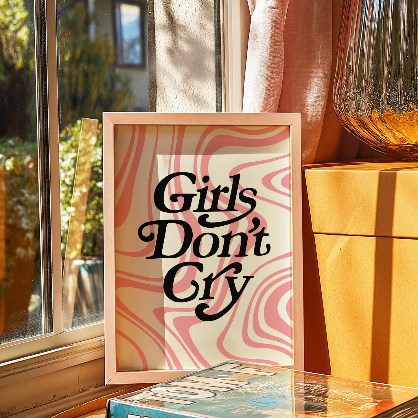 Girls Don't Cry Retro Art Print: Chic Statement Piece for Your Space