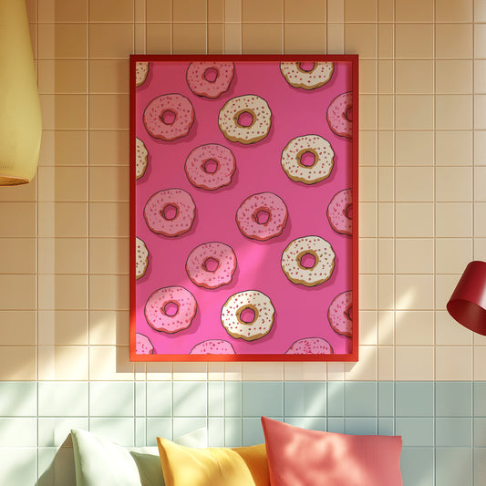 Delightful Donut Print: Colorful Décor for Sweetening Up Your Space