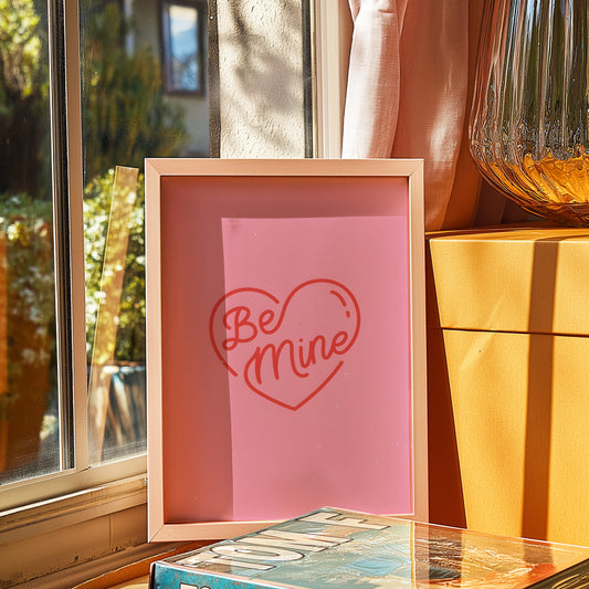 Be Mine Heart Art Print: Charming Addition to Your Romantic Décor