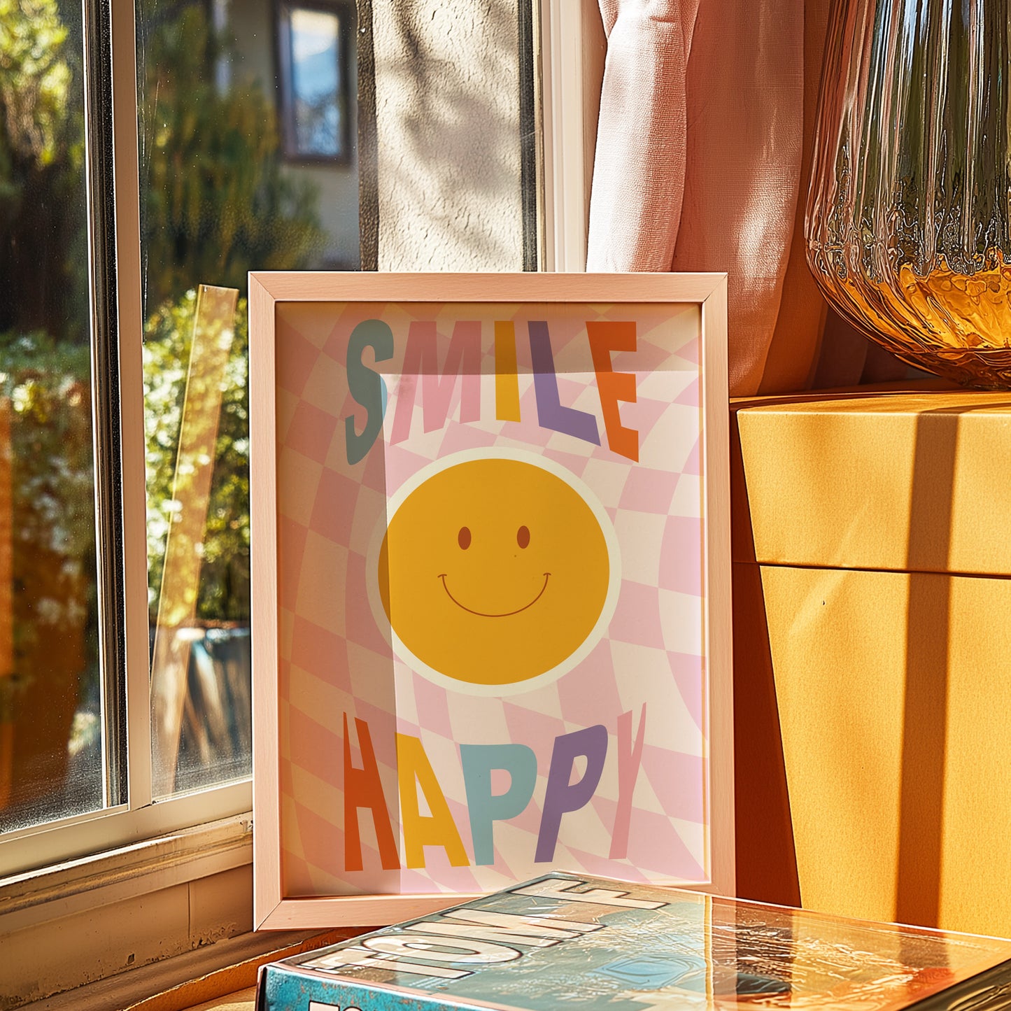 Happy Smile Art Print: Brighten Your Space with Positive Vibes