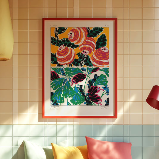 Colorful Floral Art Print: Vibrant Botanical Design to Brighten Your Living Space