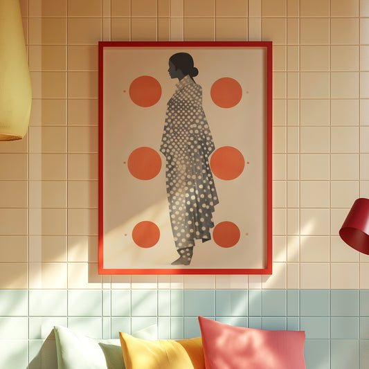 Elegant Silhouette Art Print: Modern Design with Bold Patterns for Stylish Interiors