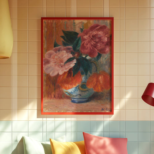 Vibrant Floral Still Life: Liven Up Your Space with This Elegant Print